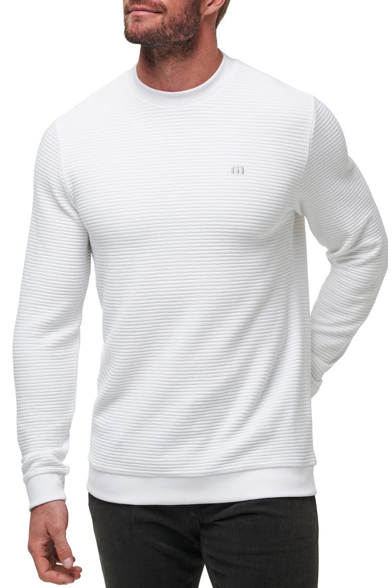 Thick as Thieves Rib Crewneck Sweatshirt, Main, color, WHITE