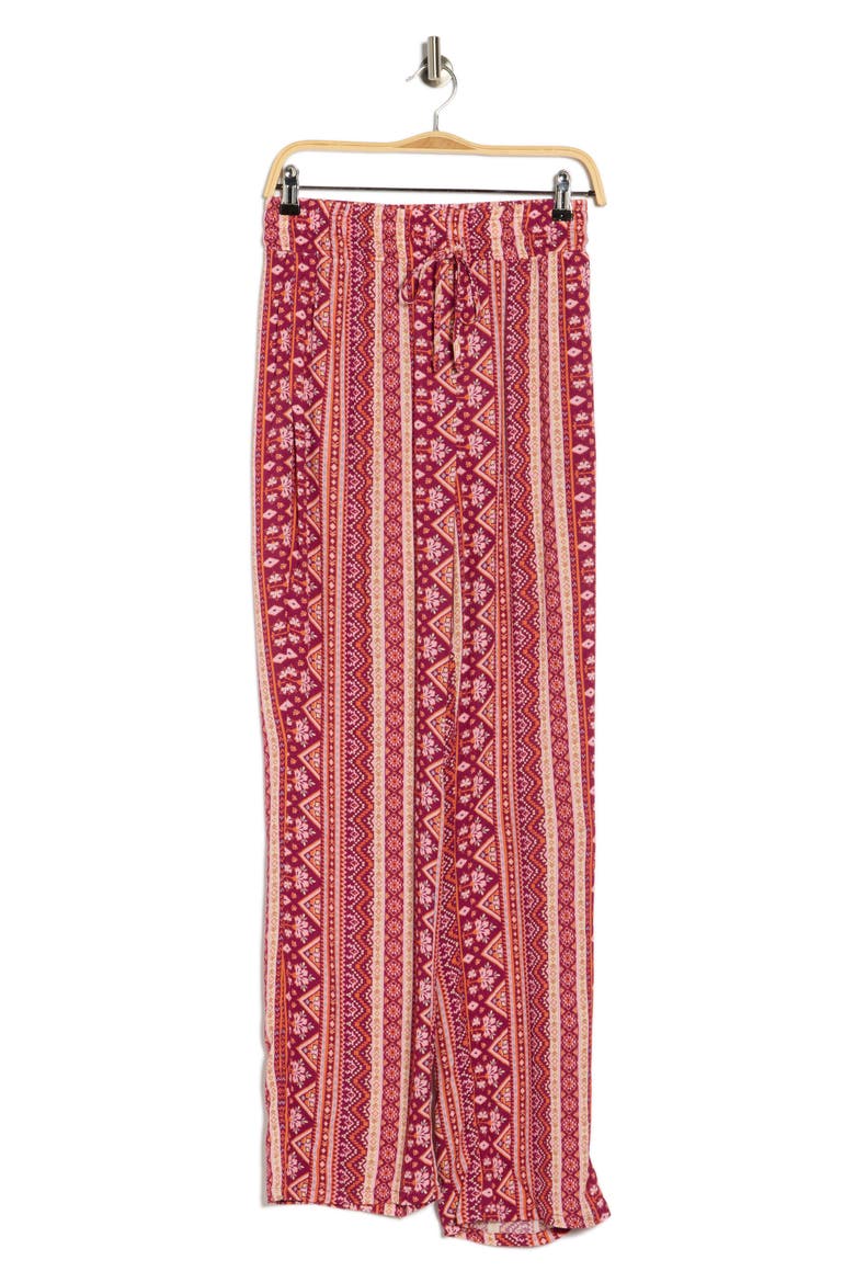 La Palma Beach Cover-Up Pants, Alternate, color, RASPBERRY