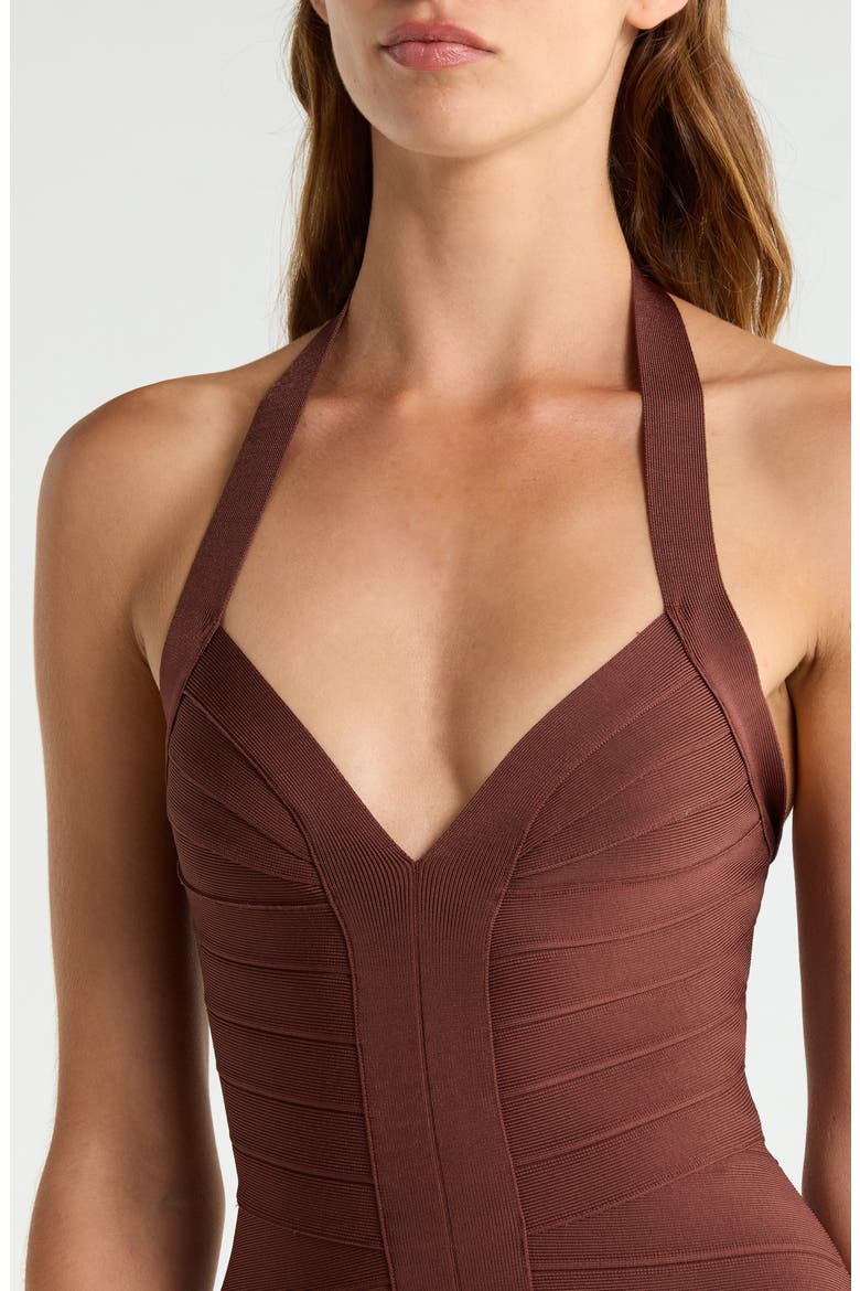 The Contour Bandage Minidress, Alternate, color, CHOCOLATE BROWN