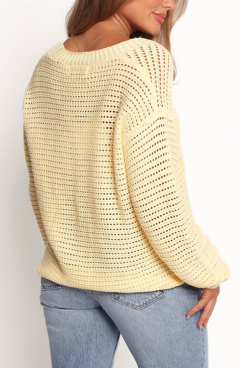 Petal & Pup Carrie Open Stitch Cardigan, Alternate, color, Yellow