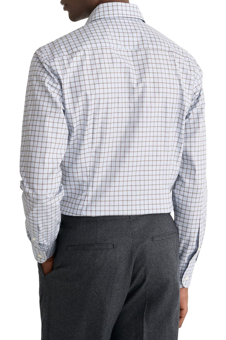 Contemporary Fit Checked Dress Shirt, Alternate, color, LIGHT BLUE