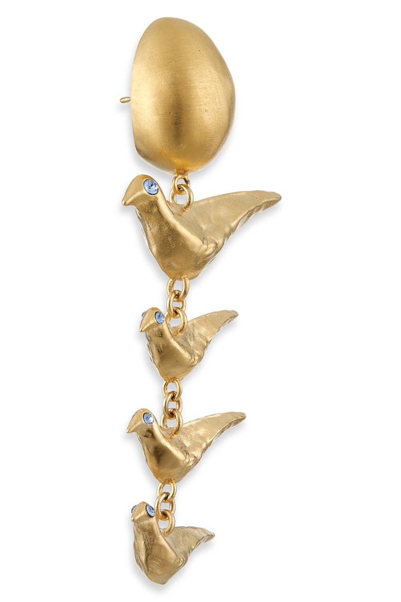 Lucky Charms Golden Bird Drop Earrings, Alternate, color, GOLDEN YELLOW