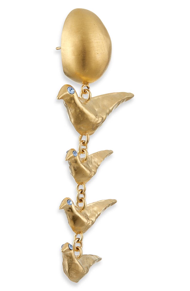 Givenchy Lucky Charms Golden Bird Drop Earrings, Alternate, color, Golden Yellow