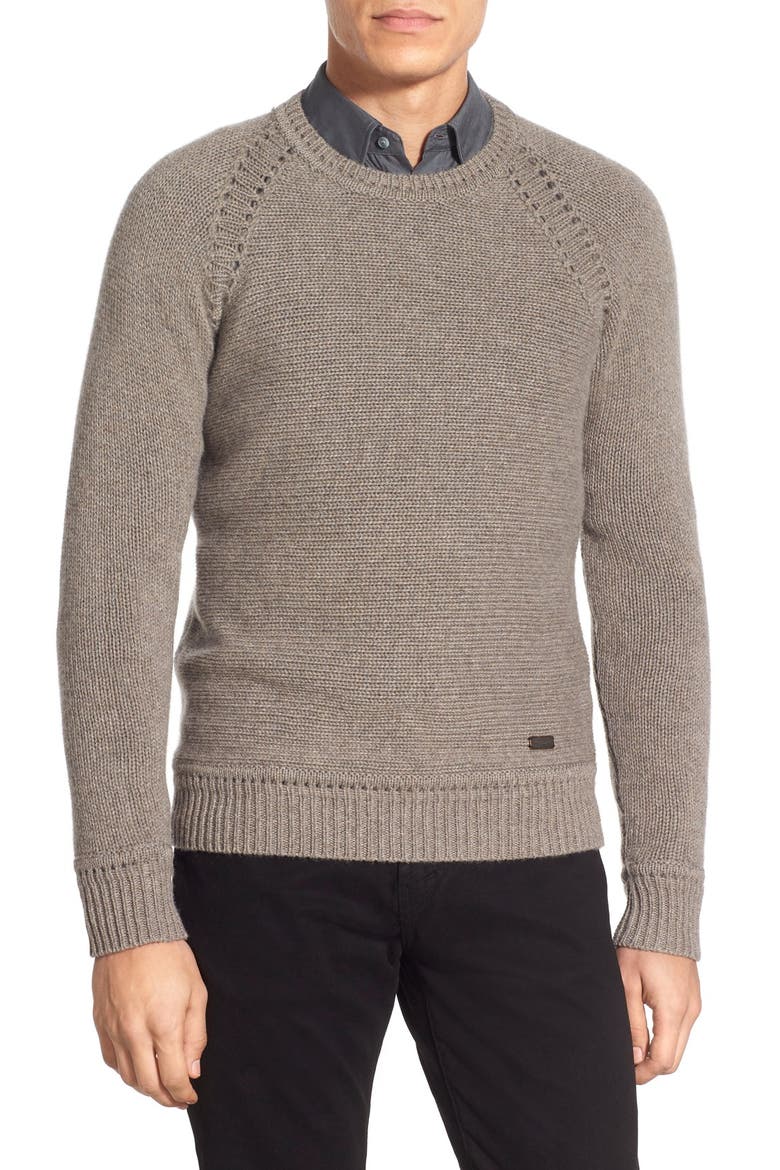 London 'Cullum Convection' Cashmere Sweater, Main, color, TAUPE BROWN