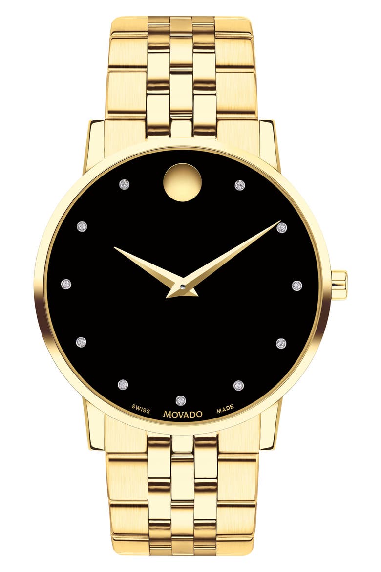 Museum Diamond Classic Bracelet Watch, 40mm, Main, color, GOLD