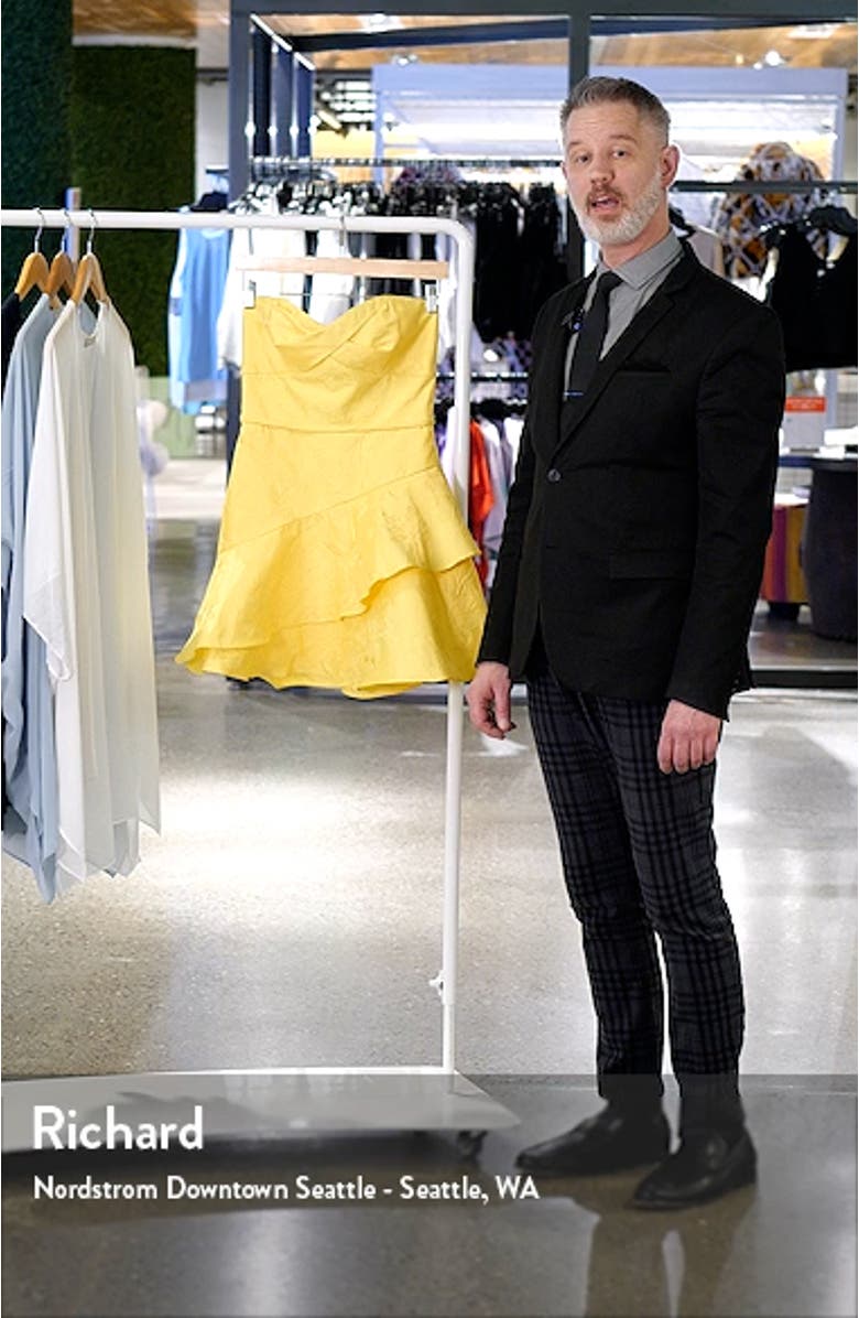 Jacquard Strapless Minidress, sales video thumbnail