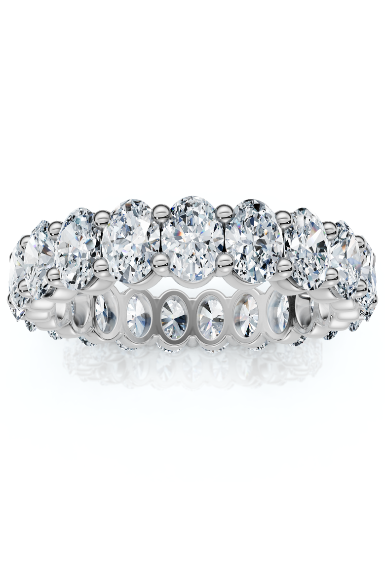 3Ct Oval Diamond Eternity Wedding Ring 14k Gold Lab Grown, Main, color, 14k White Gold