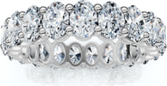Bliss Diamond 3Ct Oval Diamond Eternity Wedding Ring 14k Gold Lab Grown