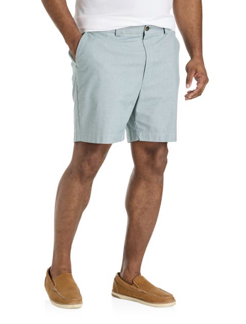 Big & Tall Chambray Flat-Front Shorts