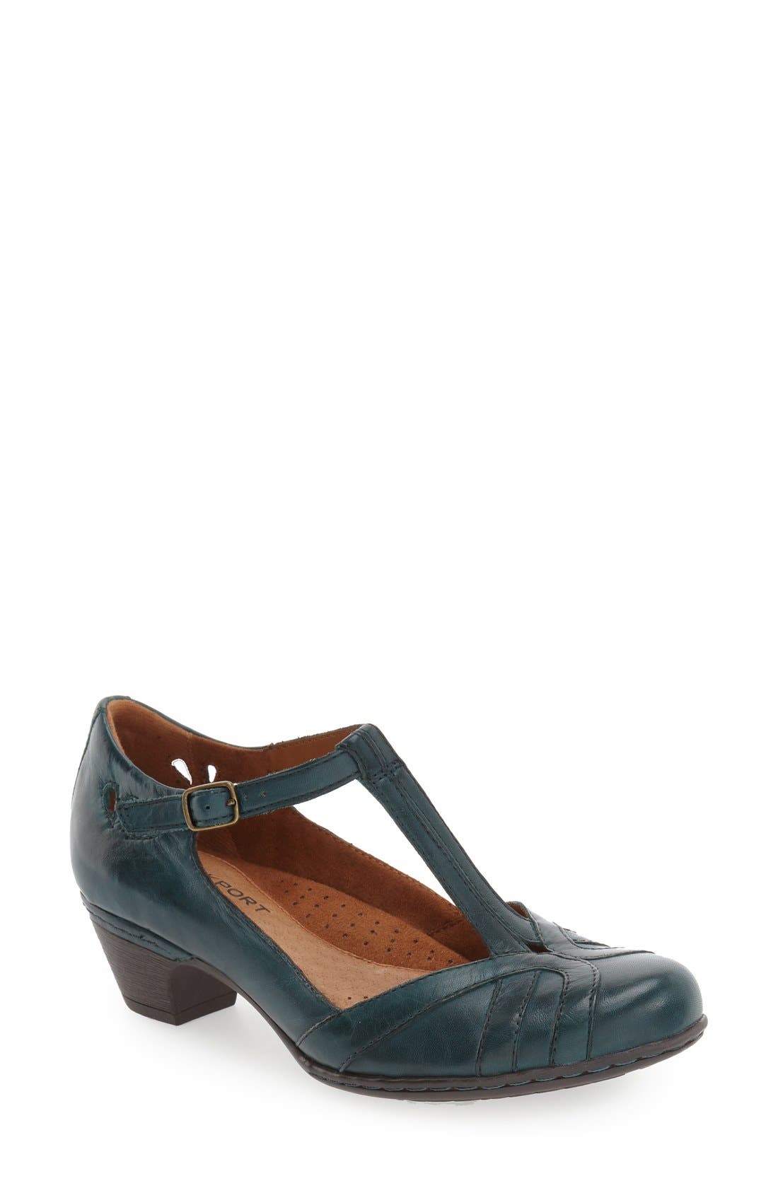 'Angelina' Pump, Main, color, BLUE/ TEAL LEATHER