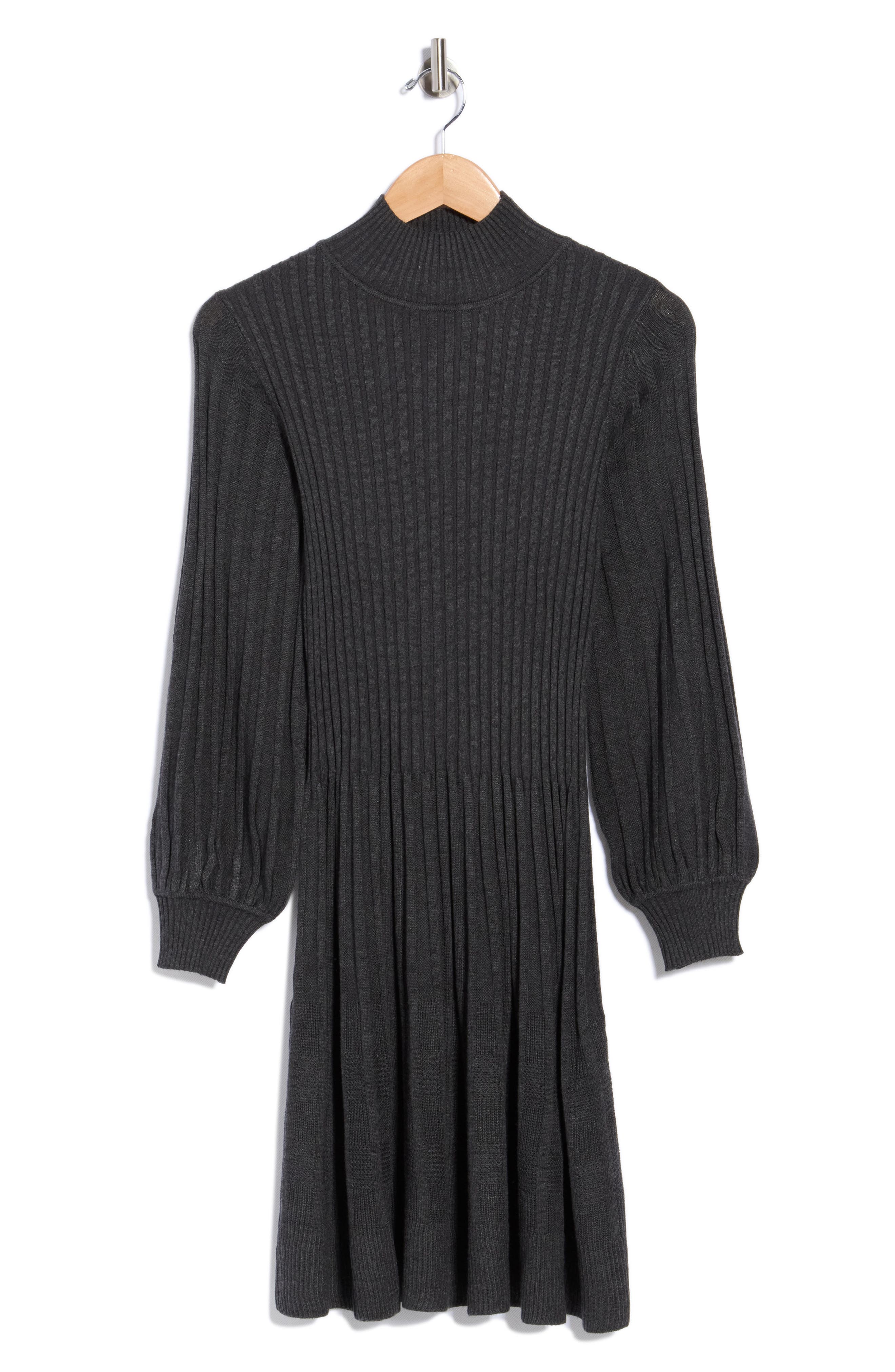 Ribbed A-Line Sweater Dress