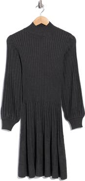 MAX STUDIO Ribbed A-Line Sweater Dress