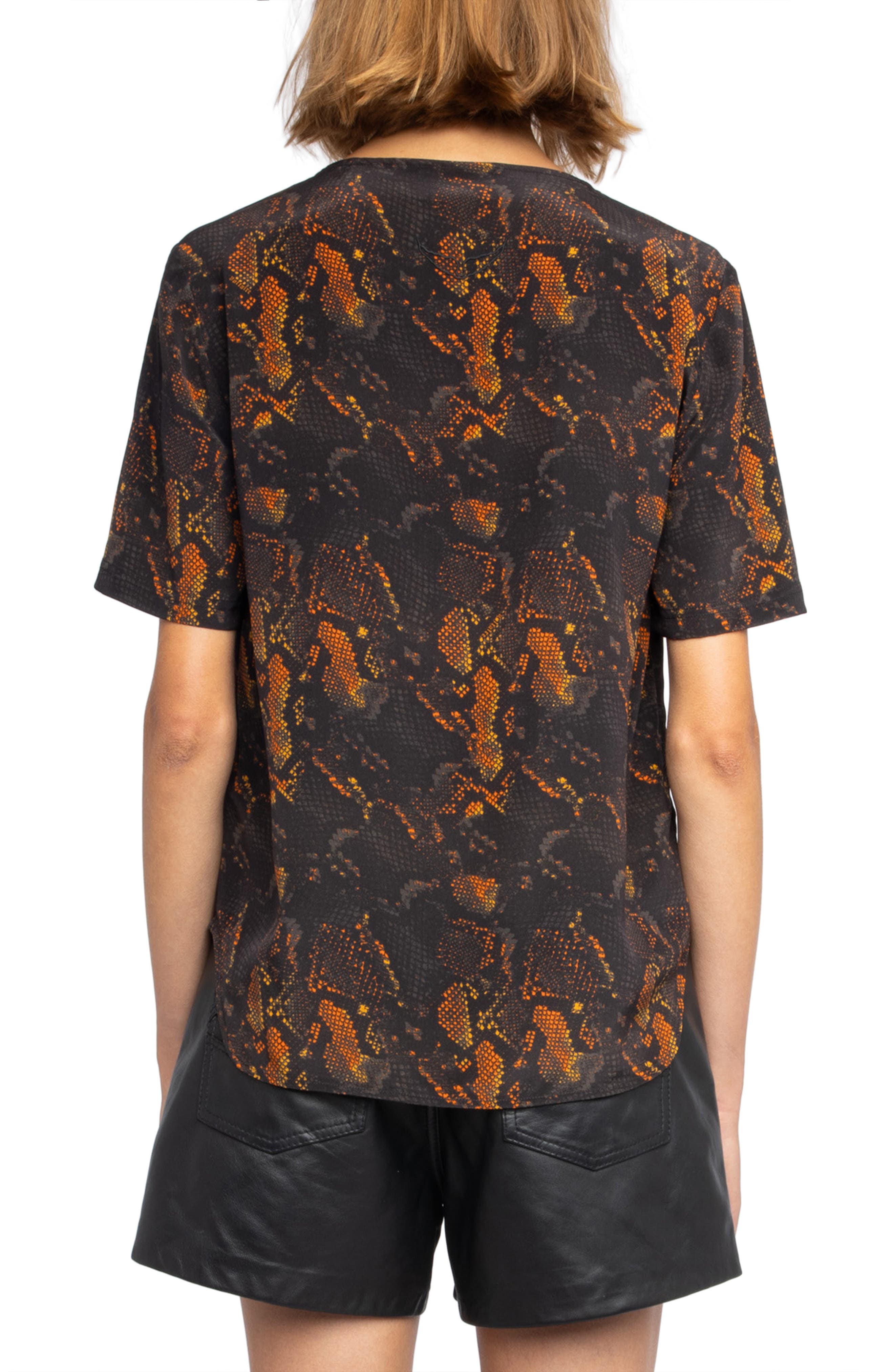 Terzo Python Print Silk Button-Up Shirt - image 2