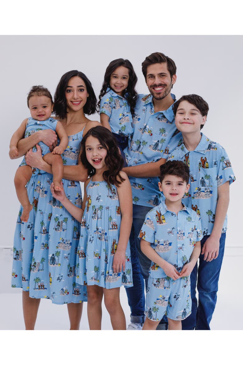Hawaiian Romper (Baby), Alternate, color, Jawa Vader Blue