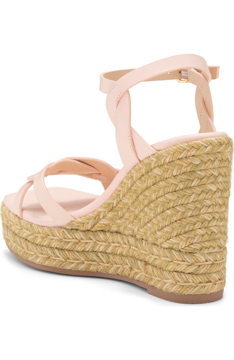 Stuart Weitzman Braided Platform Espadrille Wedge Sandal, Alternate, color, Rosewater