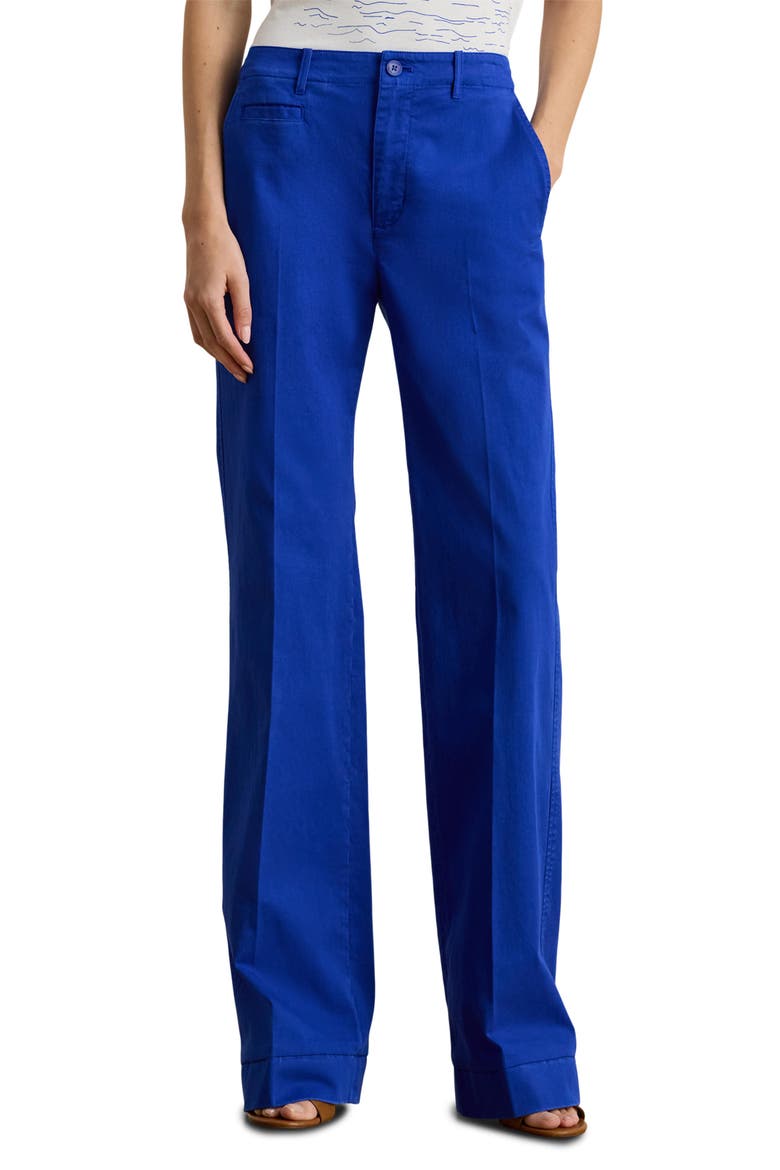 Kendis Refined Straight Leg Chinos, Main, color, CRUISE ROYAL BLUE