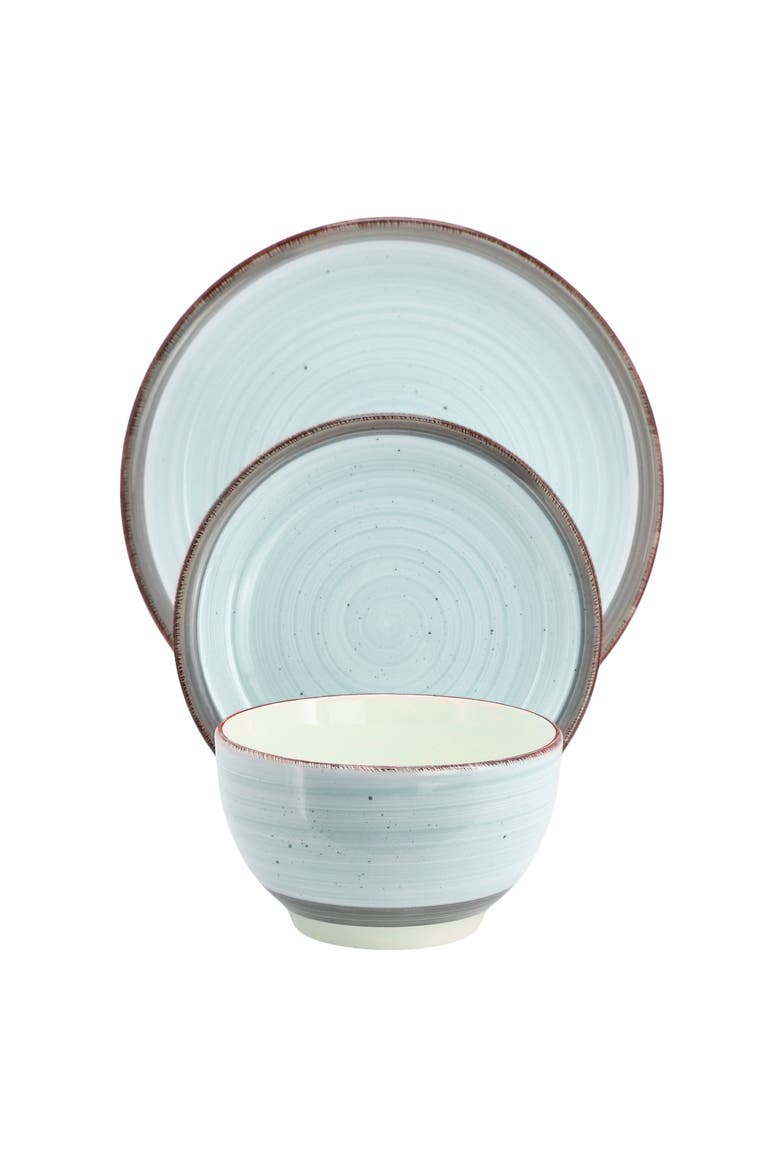Holcomb 12 Piece Ceramic Dinnerware Set, Alternate, color, Blue