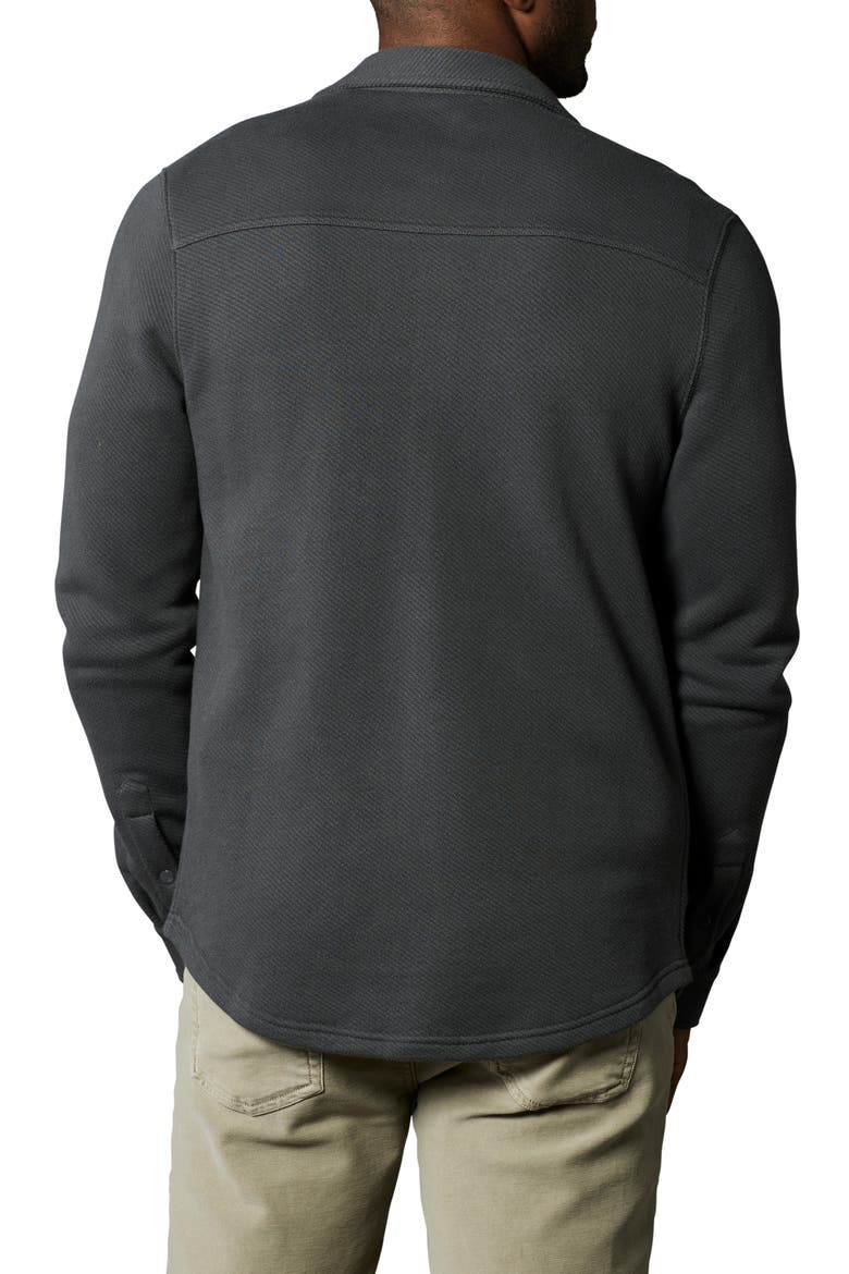 Looped Terry Button-Up Shirt, Alternate, color, SHADOW