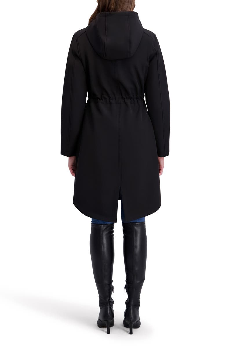 Kensie Shelled Hooded Coat, Alternate, color, Black