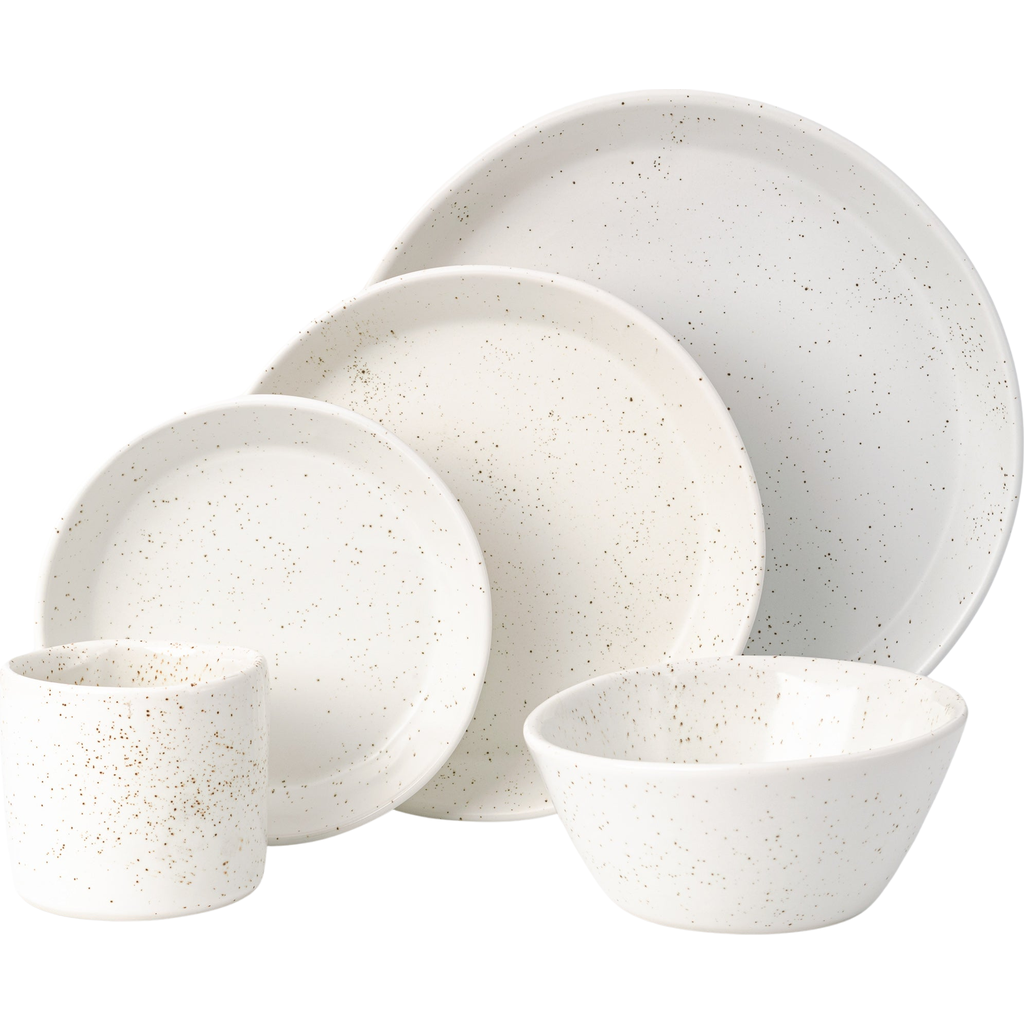 Haand Skali Coupe Dinnerware Set In Brown