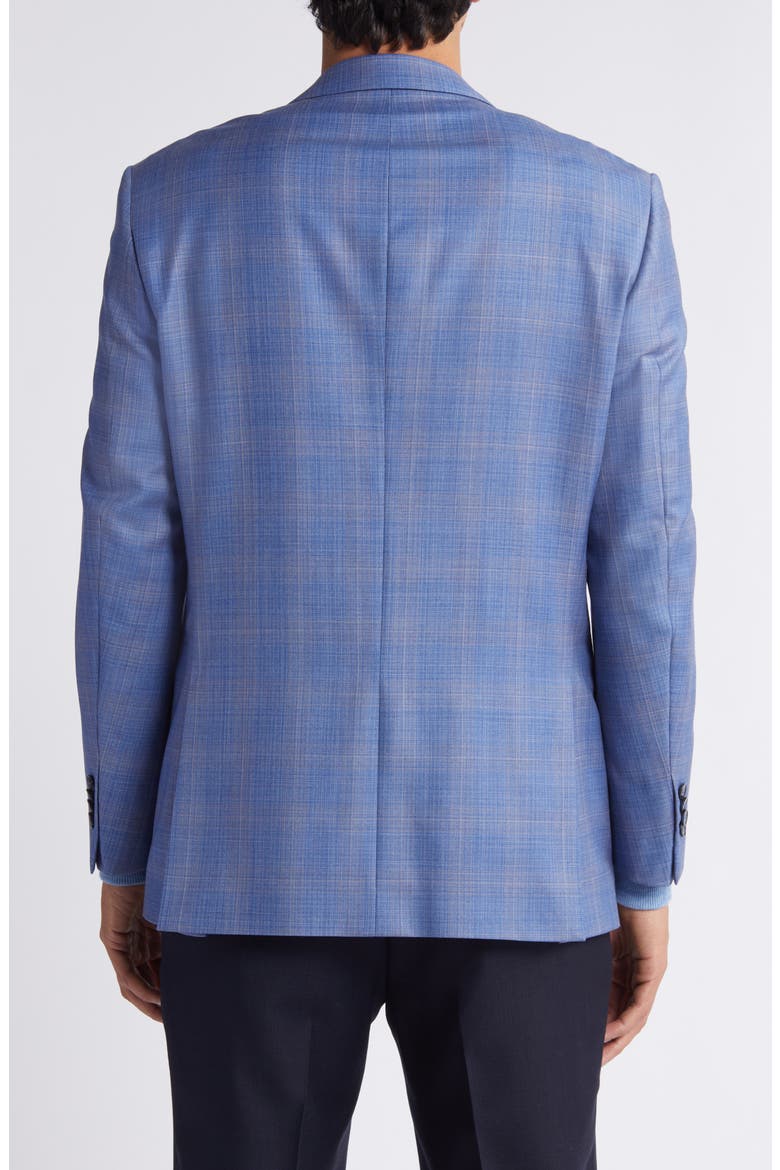 Plaid Wool Sport Coat, Alternate, color, LIGHT BLUE