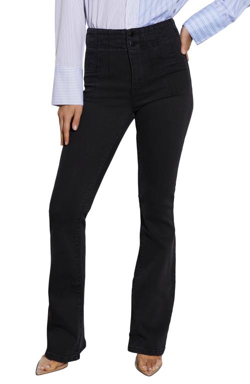 VICI Collection Dorian Ultrahigh Waist Bootcut Jeans in Black 