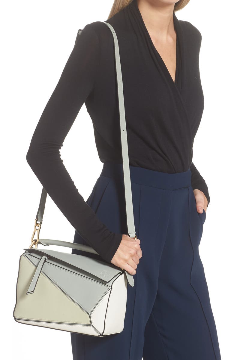 Loewe Small Puzzle Leather Bag, Alternate, color,