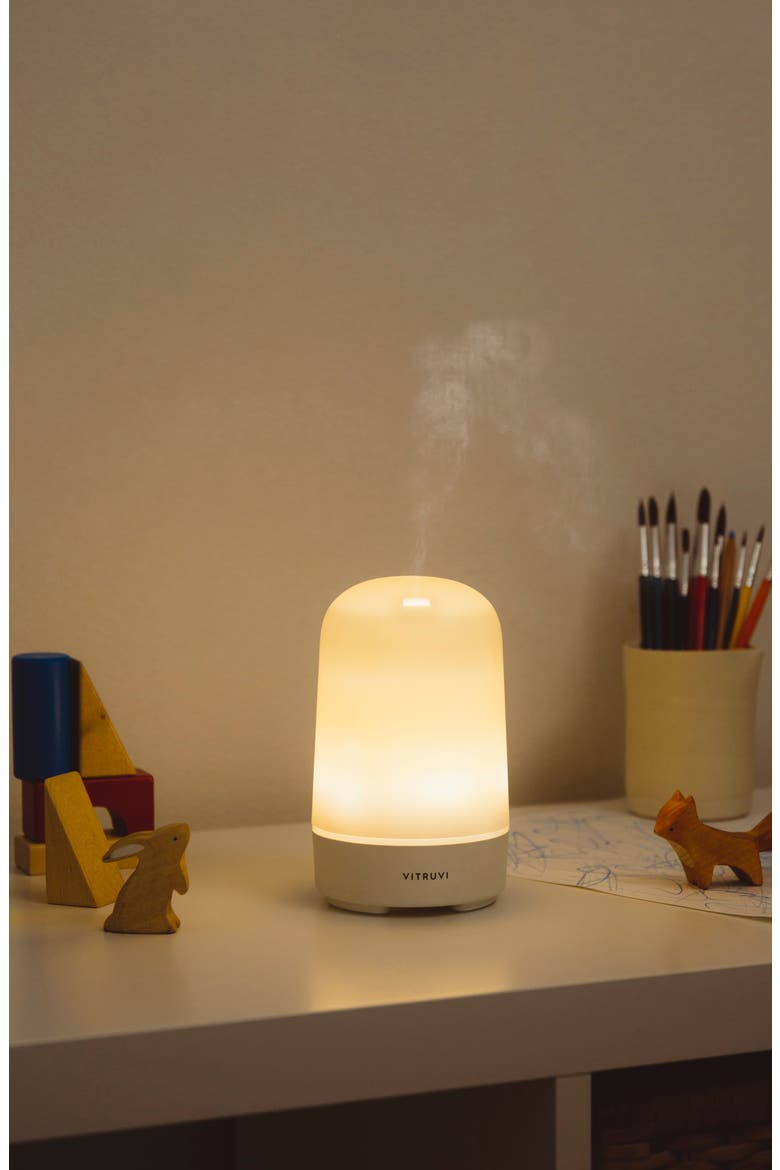 Glow Essential Oil Diffuser, Alternate, color, WHITE