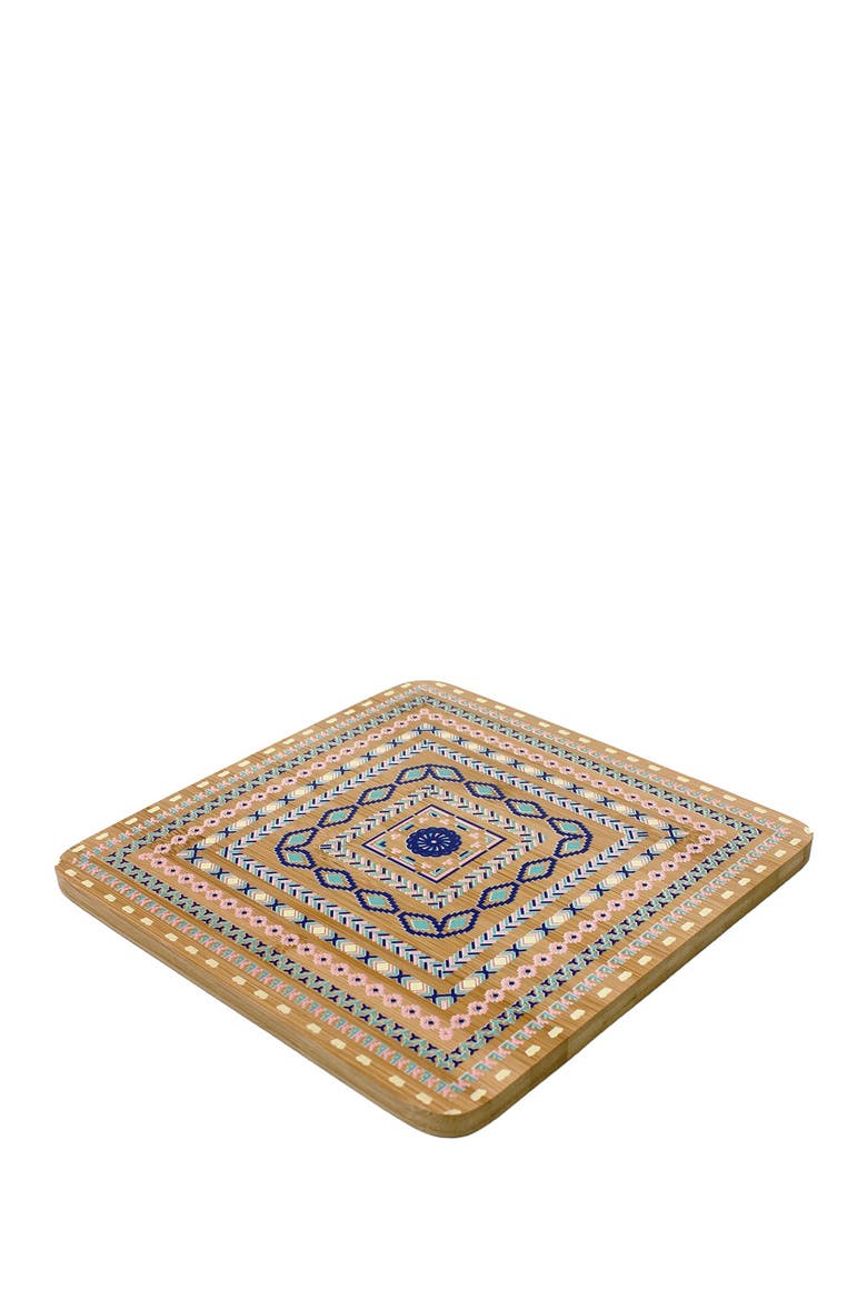 Bamboo Multi-Colored Trivet - Set of 4, Alternate, color, NATURAL