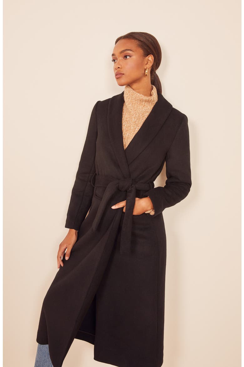 Greenwich Coat, Alternate, color, BLACK
