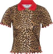 Noisy may Molly Leopard Print Polo