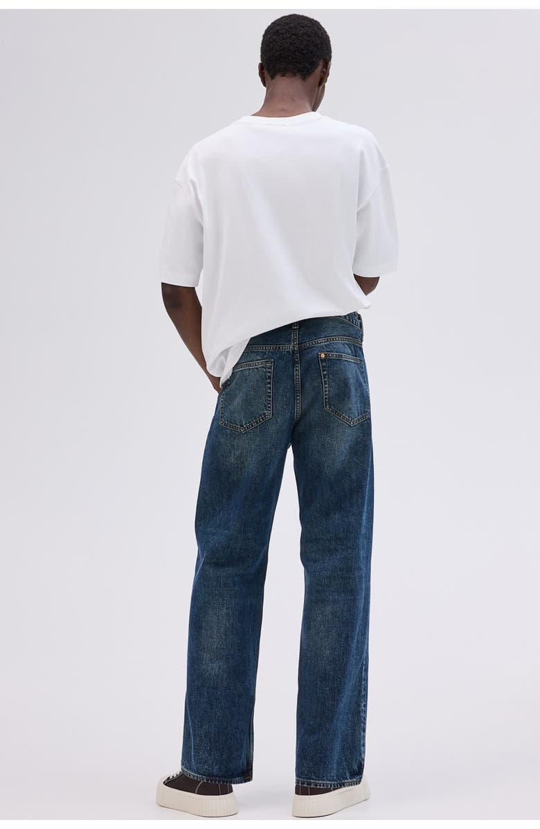H&M Loose Straight Jeans, Alternate, color, Denim Blue