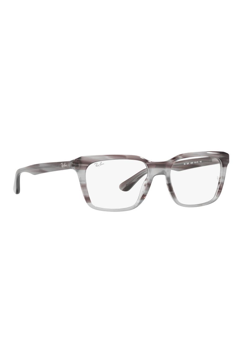 RX5391 53mm Rectangular Optical Glasses, Alternate, color, STRIPED GREY