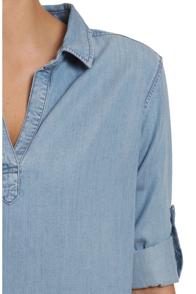 Lara Chambray Shirtdress, Alternate, color, LIGHT TENCEL DENIM