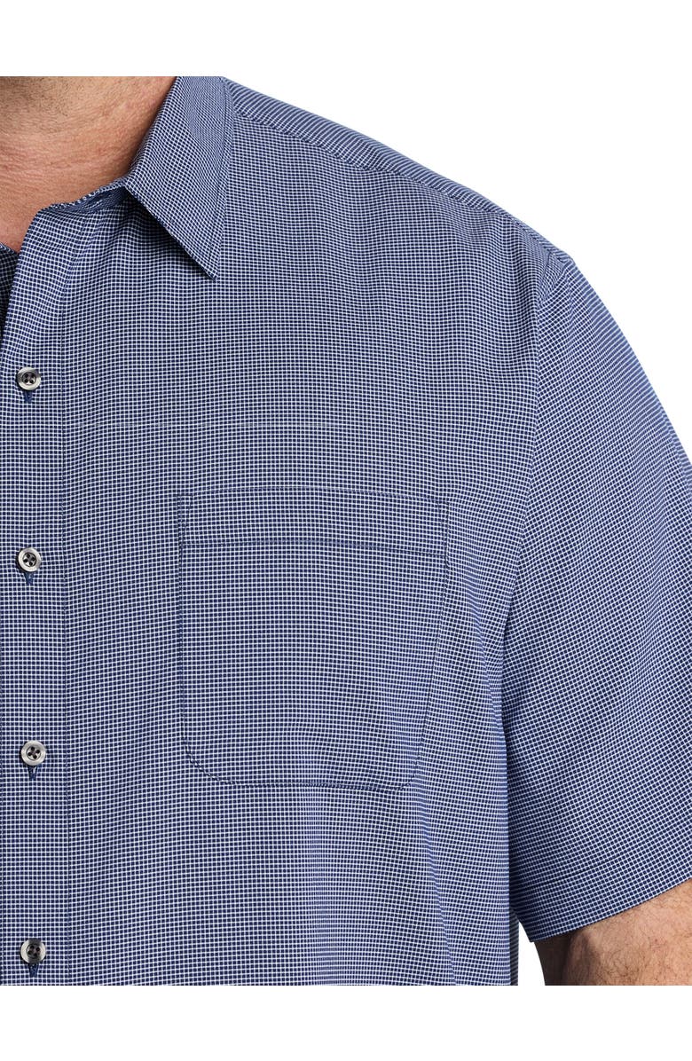 Synrgy by DXL Microfiber Small Plaid Sport Shirt, Alternate, color, 