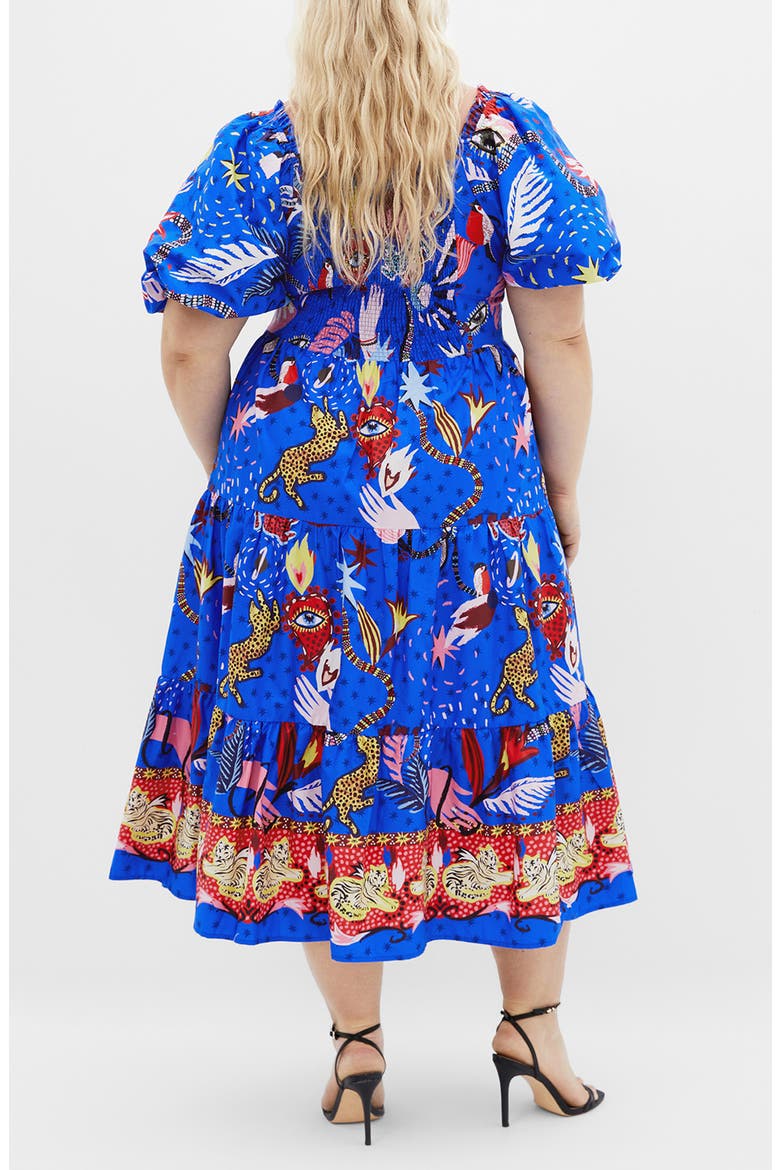 Capria Print Cotton Midi Dress, Alternate, color, CALISTA