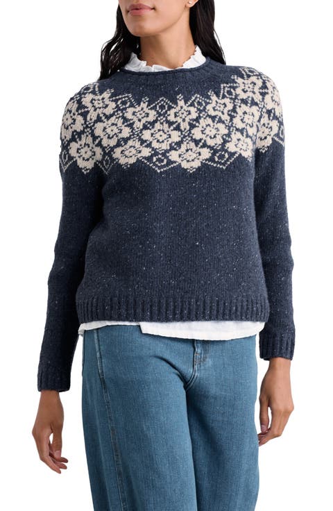 Johanna Fair Isle Merino Wool Blend Sweater
