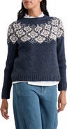 Seasalt Cornwall Johanna Fair Isle Merino Wool Blend Sweater