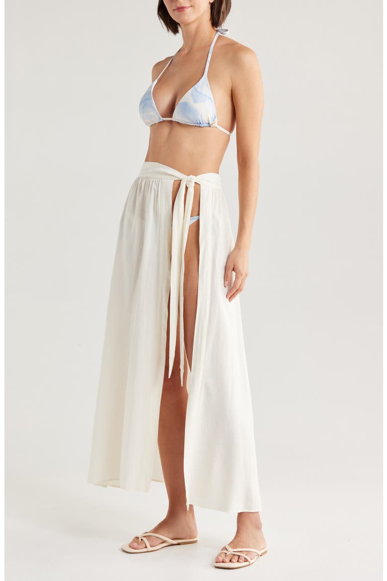 Louise Side Tie Cover-Up Maxi Skirt, Alternate, color, IVORY