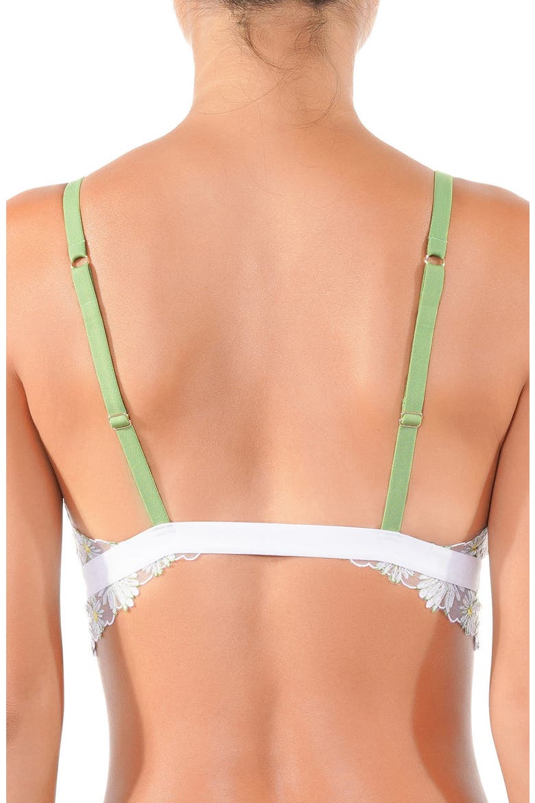 Dance des Fleurs Embroidered Mesh Bralette, Alternate, color, FLORAL GREEN