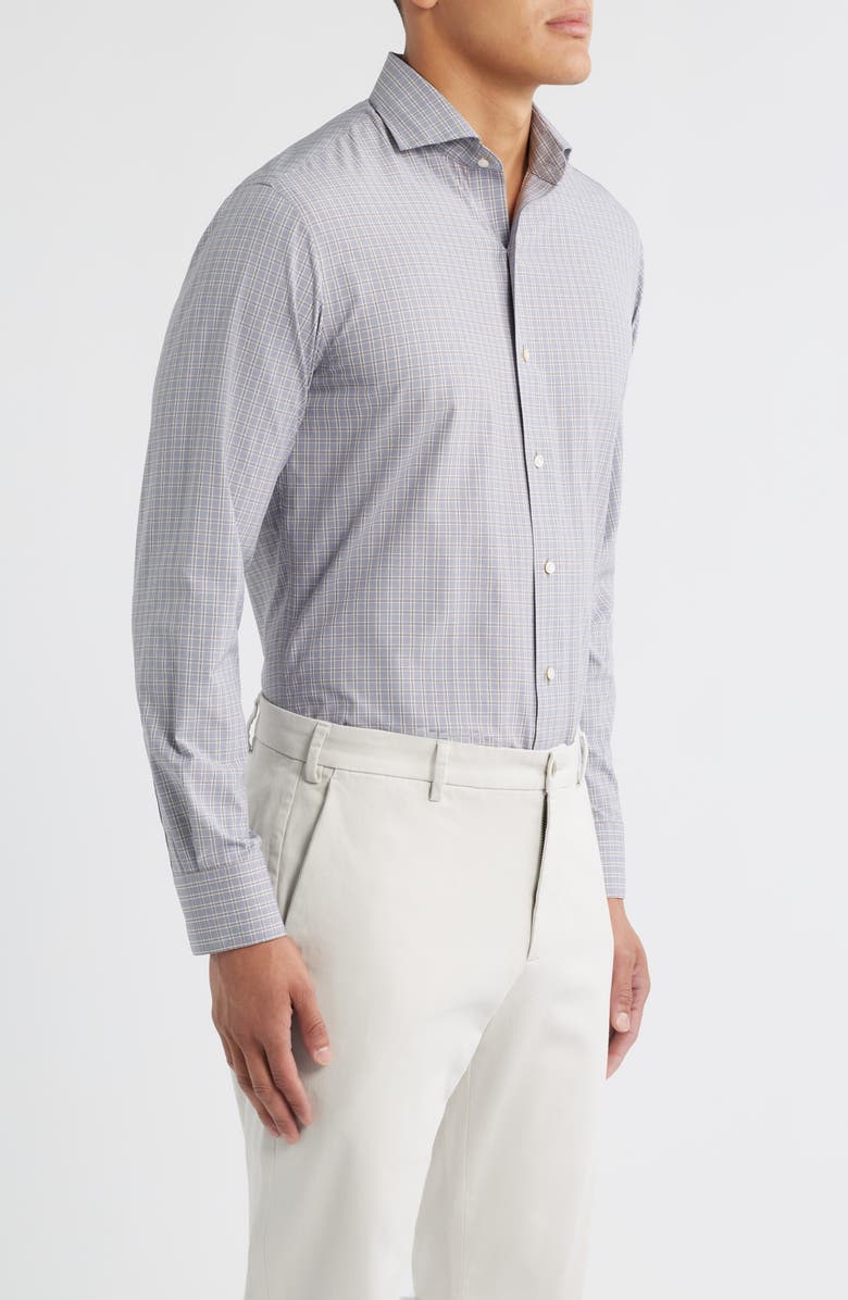 Peter Millar Crown Crafted Performance Poplin Button-Down Shirt, Alternate, color, Nebula Blue