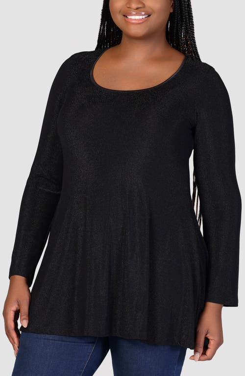 24seven Comfort Apparel Metallic Tunic Top