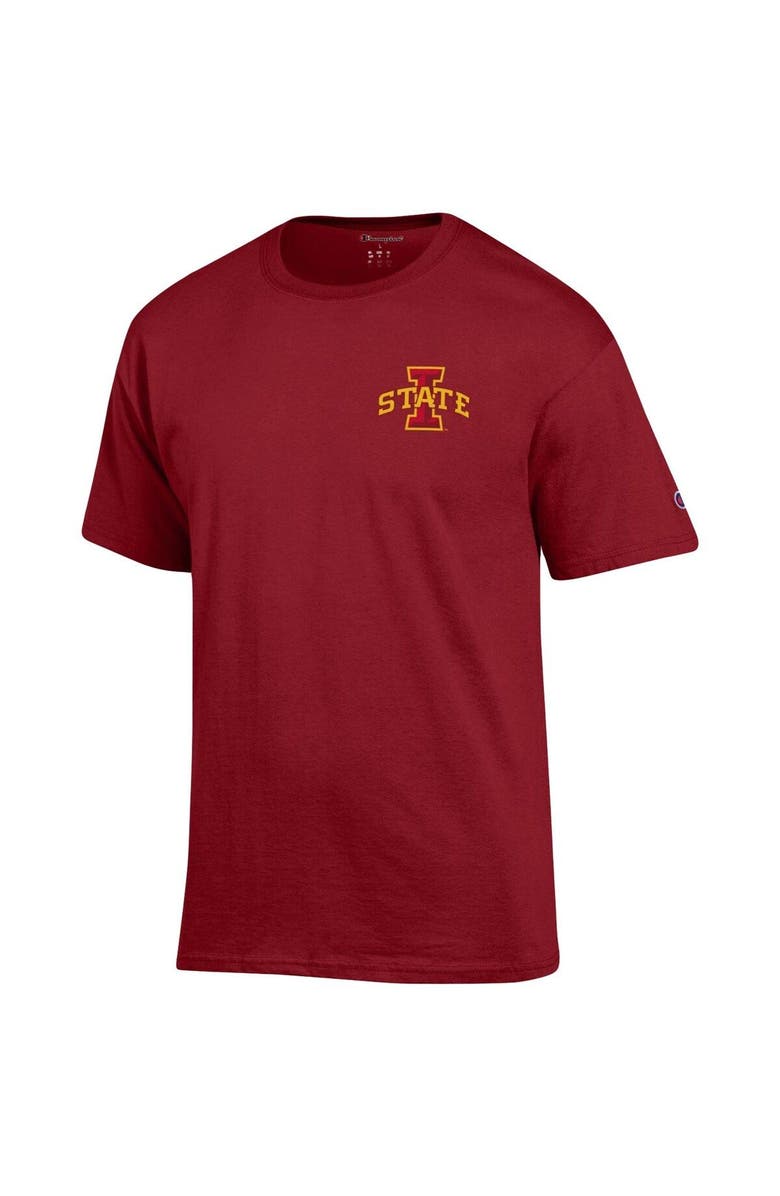 Champion Men's Champion Cardinal Iowa State Cyclones Stack 2-Hit T-Shirt, Alternate, color, Cardinal