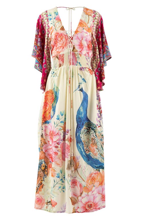 Holichic Floral Cotton Maxi Dress In Pink