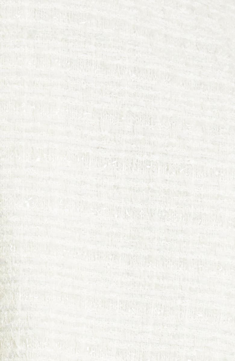 Sacai Asymmetric Zip Crop Tweed Jacket, Alternate, color,