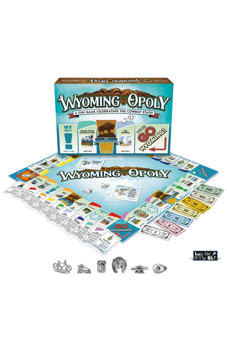 Late for the Sky Wyomingopoly Monopoly Board Game, Alternate, color, Multicolored