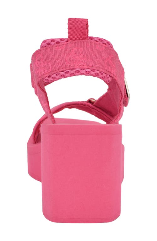 Guess Daysa Slingback Platform Wedge Sandal In Pink