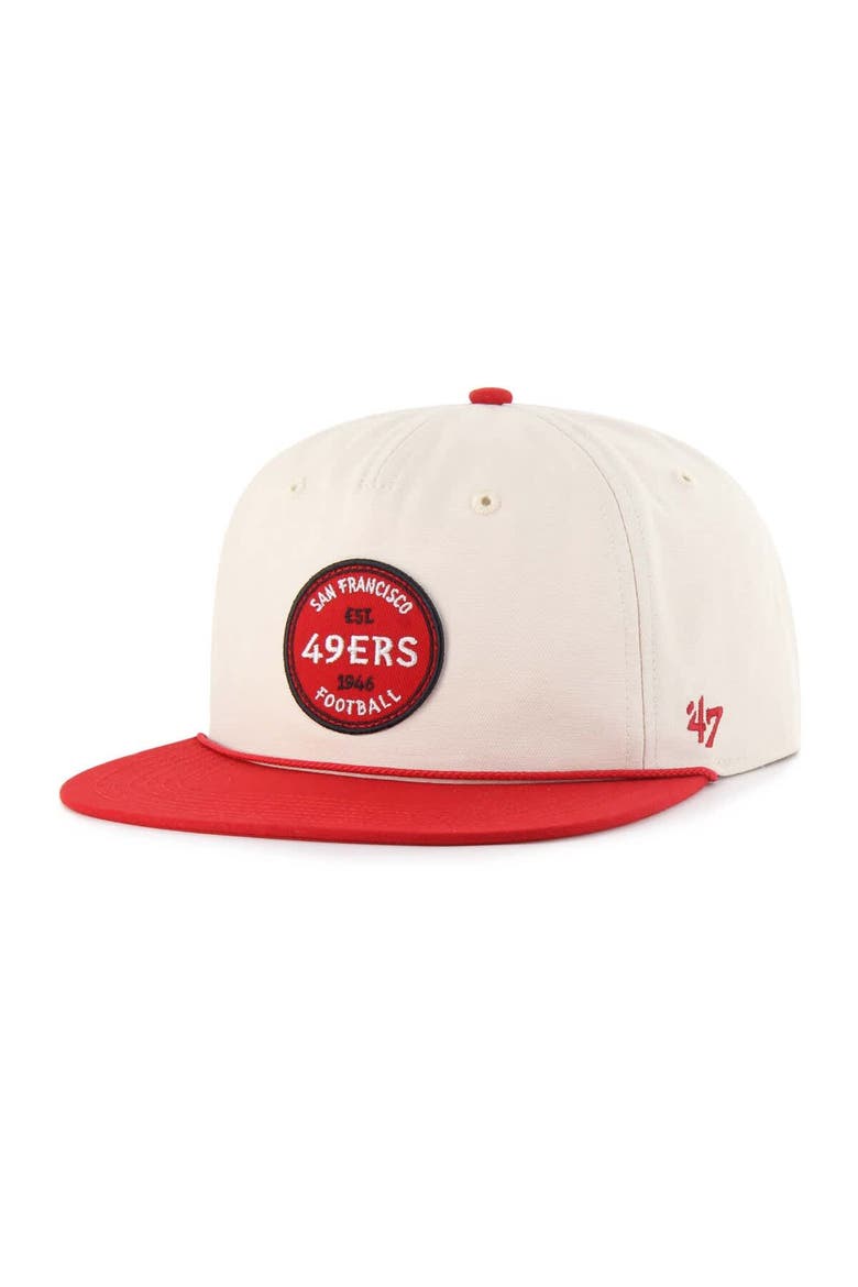 Men's '47  Natural San Francisco 49ers Payson Captain Adjustable Hat, Main, color, Natural