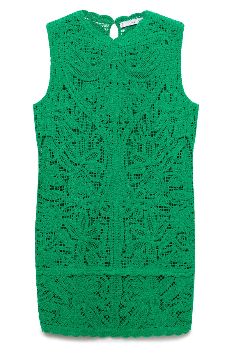 MANGO Open Knit Sleeveless Minidress, Alternate, color, 