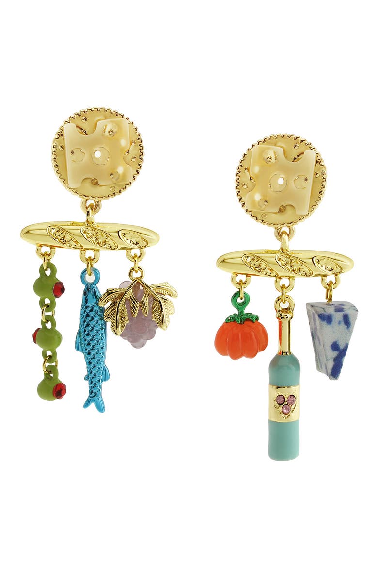 Charcuterie Drop Earrings, Main, color, MULTI
